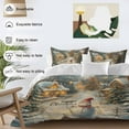 thumbnail image 3 of Christmas Snowman Comforter Set Full Size, Xmas Tree Rustic Farmhouse Soft Bedding Set for Man Woman, 4 Pieces Duvet Cover Set with Fitted Sheet, 2 Pillowcases, 3 of 9