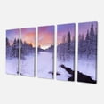 thumbnail image 2 of Winter River in Finnish Lapland - Modern Landscape Canvas Art, 2 of 3