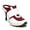 Red & White, variant on Women's Slip On Sneaker Mules Stiletto High Heels with Beathable Mesh Stylish Fashion Daily Casual Party Outfit Pumps Shoes Size 5 White & Beige