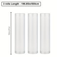 thumbnail image 1 of QUTETN 3pcs Vacuum Sealer Rolls  196.85inch Each - Durable Food Storage Bags for Sous Vide  Meal Prep & Bulk Storage - White  Ideal for Long-lasting Freshness  Vacuum Sealer Bags, 1 of 6