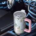 thumbnail image 6 of Floral 40oz Tumbler– Stainless Steel Insulated Tumbler with Handle and Straw, Large Capacity Travel Cup for Hot & Cold Drinks,Thanksgiving,Christmas, Spring,Flower, 6 of 6