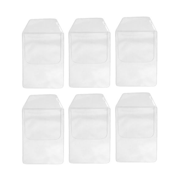BERTDOMD 6Pcs PVC Pocket Protector for Shirts Laboratory Coat Pocket Organizer Pen Pencil Pocket Holder Hospital Office School Supplies