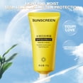 thumbnail image 4 of SPF50+ PA+++ Protector solar en spray Protección de amplio espectro Resistente al agua No graso Hidratante Bloqueador solar con fórmula hidratante Tamaño de viaje Tubo amarillo 50g para rostro y, 4 of 7