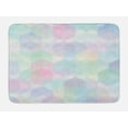 thumbnail image 1 of Pastel Bath Mat, Retro Style Artistic Pattern with Hexagonal Shapes Random Overlaps Cheerful Soft, Non-Slip Plush Mat Bathroom Kitchen Laundry Room Decor, 29.5 X 17.5 Inches, Multicolor, Ambesonne, 1 of 2
