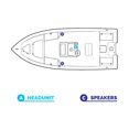 thumbnail image 4 of 16'-25' Bay Boat Kicker Marine System Includes: CD Receiver with Bluetooth 4 x 6.5" Speakers 4ch. Amplifer, 4 of 8