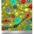 thumbnail image 1 of Soimoi Rayon Fabric Colorful Flowers Clip Art Decor Fabric Printed Yard 42 Inch Wide, 1 of 3