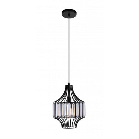 

1 Light Down Pendant with Black finish