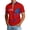 Red, variant on American Flag Shirts for Men USA Patriotic 4th of July Graphic Print Half Zip V-Neck Short Sleeved Tops Work 2026 Spring Trendy Outfits