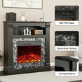 thumbnail image 3 of LIGHTINN 40" Freestanding Electric Fireplace With Mantel for Small to Medium Space, Overheat Protection & 3D Flame Effect with Remote Control, Black, 3 of 9
