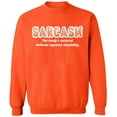 thumbnail image 2 of OXI Crewneck Sweatshirt - Sarcasm Defense Against Stupidity, Basic Casual Sweatshirts for Men's and Women Fleece Sweatshirt Long Sleeve - Orange Large, 2 of 2
