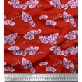thumbnail image 1 of Soimoi Rayon Fabric Orchid Floral Printed Fabric 1 Yard 56 Inch Wide, 1 of 1