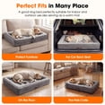 thumbnail image 3 of Extra Large Orthopedic Dog Bed Waterproof Pet Sofa Bed Four-Sided Bolster Cushion with Removable Washable Cover for Big Dogs Gray, 3 of 10