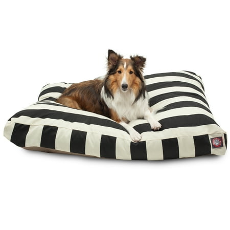 UPC: 0788995502197 | Majestic Pet | Vertical Stripe Rectangle Pet Bed For Dogs  Removable Cover  Black  Large