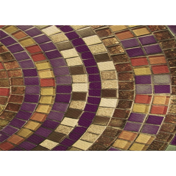 Ahgly Company Indoor Rectangle Patterned Bronze Brown Area Rugs, 5' x 8'