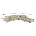 thumbnail image 6 of Lexicon Corydon Microfiber 5-Piece Modular Sectional with Ottoman in Brown, 6 of 10