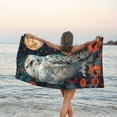 thumbnail image 5 of KLL Moon Flower White Owl Microfiber Beach Towel Fast Drying,Extra Large 27.5"x55" Sand Free Beach Towel Super Lightweight Towels, 5 of 5