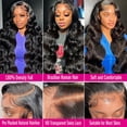 thumbnail image 3 of Peluca Tiwugi Body Wave, 13 x 4 HD, cabello humano con encaje frontal, 82 cm, 3 of 6