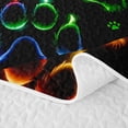 thumbnail image 5 of Manfei Neon Pet Paw Twin Quilt Set, Cartoon Dog Footmark Twin Coverlet Set, Multicolor, 2pcs, 1 Bedspread and 1 Pillowcase, 5 of 7