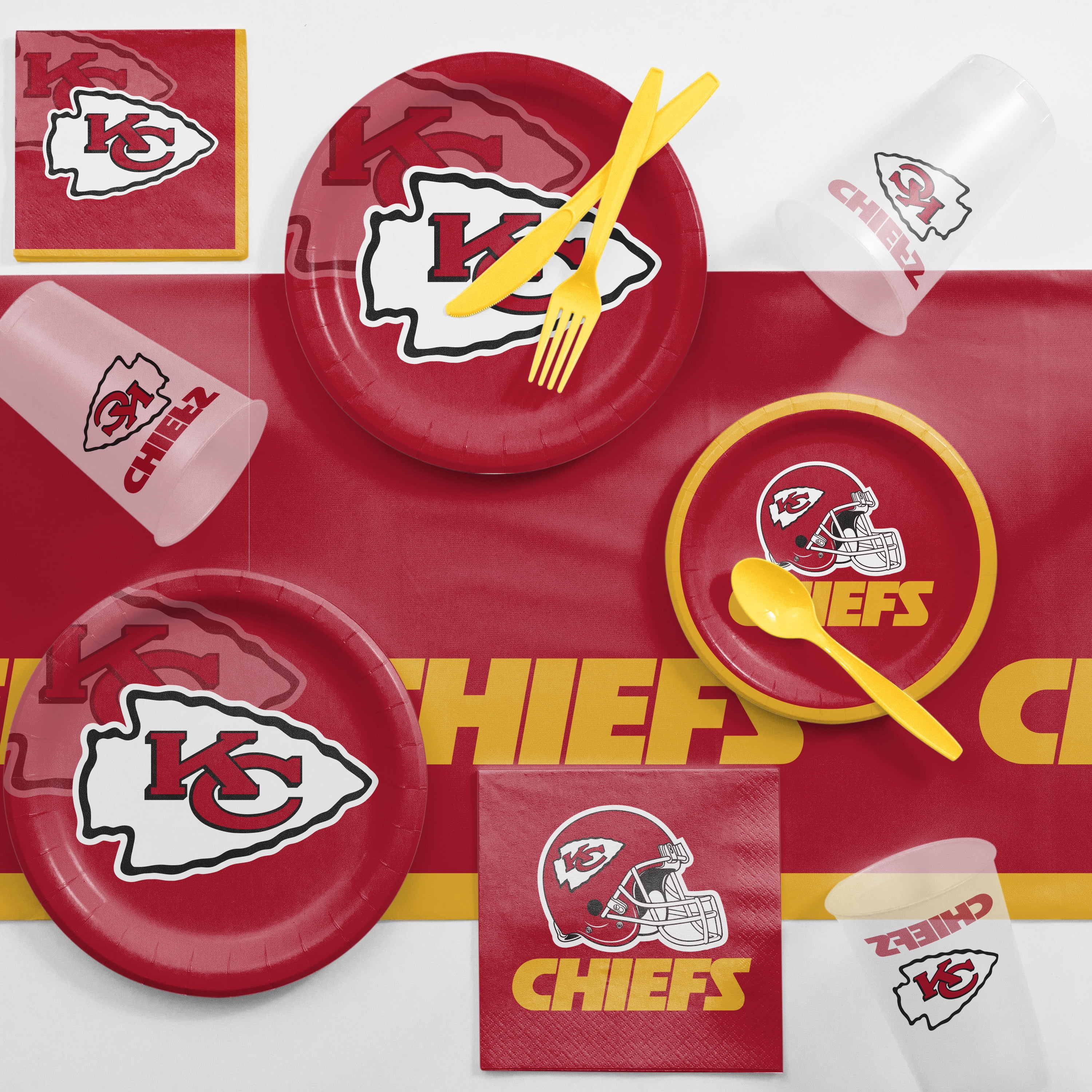 Kansas City Chiefs Paper Beverage Napkins 48 Count for 24 Guests