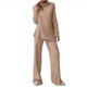 thumbnail image 1 of Gibobby Trajes de entrenamiento Traje de moda para mujer, conjunto de dos piezas de informal holgado, otoño e invierno, 2023(Caqui, L), 1 of 5