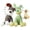 Brown+Green, variant on 2025 New Dog Toys, Indestructible Plush Dog Toy, Dogs Toys for Aggressive Chewers, Dogs Squeaky Chew Toy for Indoor Pups Teething (Orange+Brown)