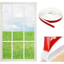 Tutuviw Window Grille Inserts Grid Kit 78.7 in Self Adhesive Peel and Paster Trim DIY Simulated Non Surround Grid Style Flexible Molding Trim for Window Frames (White,1 Rolls)