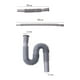 thumbnail image 2 of Tubo de drenaje universal para fregadero de lavabo, diámetro de instalación de 1-1/4 pulgadas, tubo de drenaje de plástico flexible y expandible para cocina, gris, 2 of 5