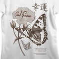 thumbnail image 6 of Good Fortune Butterflies Women's White Short Sleeve Tee-XL, 6 of 7