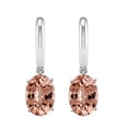 thumbnail image 2 of Sterling Silver with Morganite Dangle Earrings, 2 of 4