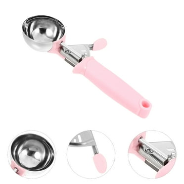 Omeite Stainless steel ice cream scoop, ice cream scoop, fruit scoop (pink)