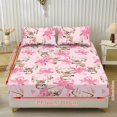thumbnail image 2 of Jeiento Pink Deer Bow Print Bedding Set, 2 Soft Pillow Shams with Deep Pocket Bottom Sheet, Breathable Cute Wildlife Pattern Bed Cover for Bedroom Guest Room Kids Room, King Size, 2 of 7
