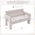 thumbnail image 2 of Modern Loveseat Sofa Comfy Upholstered 2-Seater Sofa Small Love Seat Accent Couch for Living Bedroom Leisure Areas, 2 of 8
