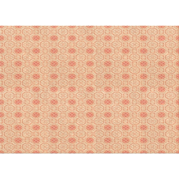 Ahgly Company Indoor Rectangle Patterned Construction Cone Orange Area Rugs, 7' x 9'