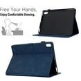 thumbnail image 5 of Dteck Case for iPad 10th Generation Case (10.9-inch, 2022 Version), Shockproof Embossed PU Suede Leather Multiple Viewing Angles Stand Cover Case for iPad 10th Generation 10.9 with Card HolderDarkblue, 5 of 6