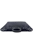 thumbnail image 5 of Pre-Owned Valentino Le Troisieme Mesh Canvas Tote Bag Black, 5 of 15