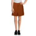 thumbnail image 2 of Danielle Bernstein Womens Plus High Waist Pinstripe Wide Leg Shorts Orange 18W, 2 of 2