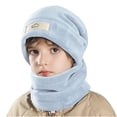 thumbnail image 2 of UQJfacai Fashion Winter Kids Hat Scarf Set for Boys Girls Toddler Knit Thick Warm Fleece Lined Beanie Hats Neck Warmer Set Cold Weather 4-10 Years, 2 of 4
