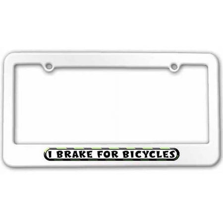 I Brake For Bicycles License Plate Tag Frame  Multiple Colors price history on PriceWatchPro
