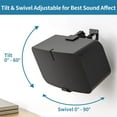 thumbnail image 3 of Heavy Duty Speaker Wall Mount for Sonos Five & Play 5 Gen 2 Speaker Mount - Tilt & Swivel Adjustable Speaker Mount for Sonos 5 Wall Mount, Black, 3 of 7