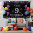 thumbnail image 4 of Happy 9th Birthday Banner,  Happy Birthday Party Decorations, Birthday Supplies Backdrop Décor, 5.9 X 3.6 Ft, 4 of 6