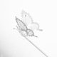 thumbnail image 3 of TABLETREANDS 10Pcs Silver Butterfly Hairpins Decorative Hair Sticks for Buns Wedding and Hanfu Accessories, 3 of 8