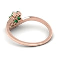 thumbnail image 5 of Flower Shaped Emerald Promise Ring for Beloved, Dainty 925 Sterling Silver Gold-Plated Ring, May Birthstone Minimalist Ring, Anniversary Gift for Her, Green Gemstone Ring, 5 of 5