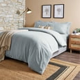 thumbnail image 5 of IR Imperial Rooms 3 Piece Duvet Cover Set Soft Microfiber Button Closer Light Grey Full All-Season, 5 of 10