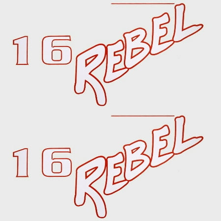Lund Boat Model Decals | 16 Rebel White/Red (Pair)