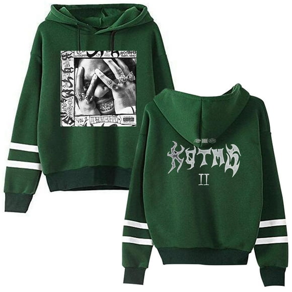 Denzel Curry Double pole no pocket unisex style, try casual long sleeved hooded sweatshirt