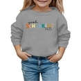 thumbnail image 4 of Sweatshirts Girls Long Sleeve Grey Sweatshirt Girls 2025 Back to School Outfits Fall Winter Clothes 4T Toddler Girl Clothes, 4 of 5