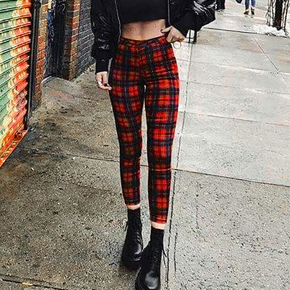 Pull Up In Plaid Mid Rise Skinny Trousers | Windsor
