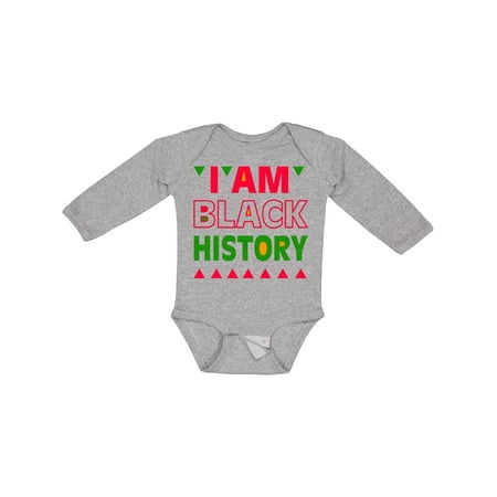 

Inktastic I Am Black History Gift Baby Boy or Baby Girl Long Sleeve Bodysuit