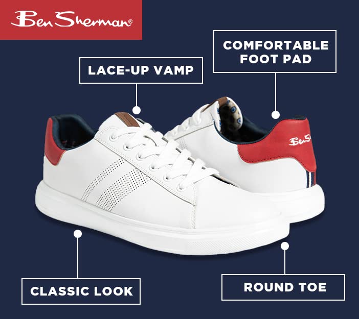 Ben Sherman Hardie Dress Tennis Shoes For Men - Men's Fashion Sneakers - Lightweight Casual Shoes, Classic Look With Comfortable Foot Pad for Everyday Shoe - image 4 of 6