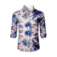 thumbnail image 5 of LTTVQM Hawaiian Shirt for Men Casual Long Sleeve Button Down Shirt Boho Collared Tee 2026 Summer Fashion Clothing Light Blue M, 5 of 5